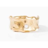 Brillant-Ring750 Gelbgold. 1 Brillant ca. 0.10 ct. Gr. 54, 9,6 g.Charity AuktionSchuler Auktionen