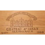 Chateau d'Issan1990. 3eme Grand Cru. Margaux. Orig. Holzkiste. 12 Flaschen.