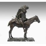 Paolo Troubetzkoy(1866–1938)Indianer auf Pferd. Entwurf 1893. Bronze, dunkelbraun patiniert;