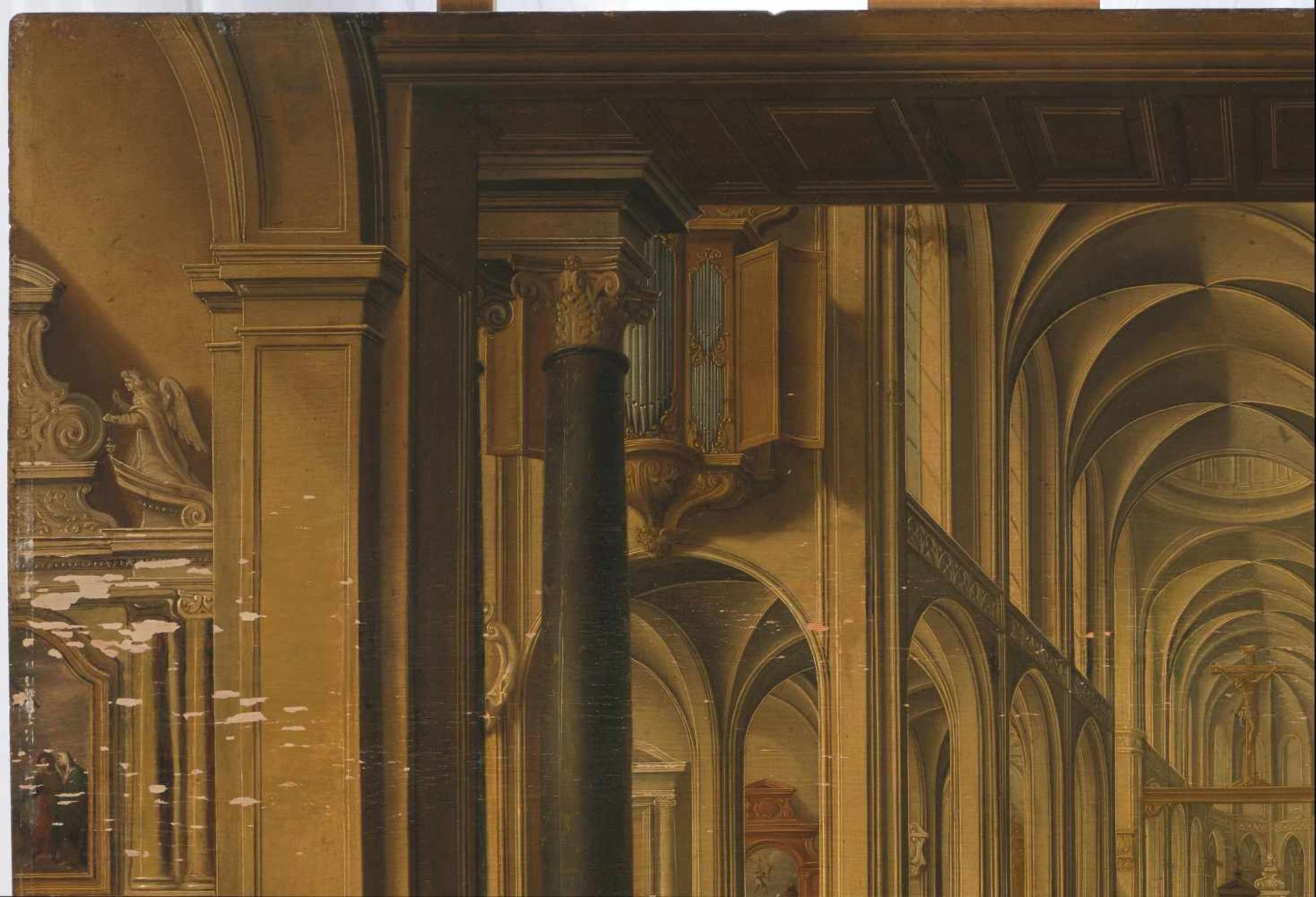 Bassen, Bartholomeus van(Antwerpen 1590–1652 Den Haag)Kircheninterieur mit Figuren. Wohl aus den - Image 4 of 10