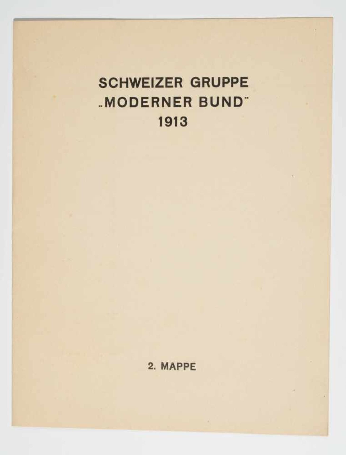 Schweizer Schule, 20.Jh.Schweizer Gruppe "Moderner Bund" 1913. Mappe mit schwarzem Umschlag - Bild 11 aus 29