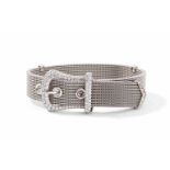 Tiffany Brillant-BraceletSigniert "Tiffany & Co 1997". 950 Platin. In Form eines Gürtels mit