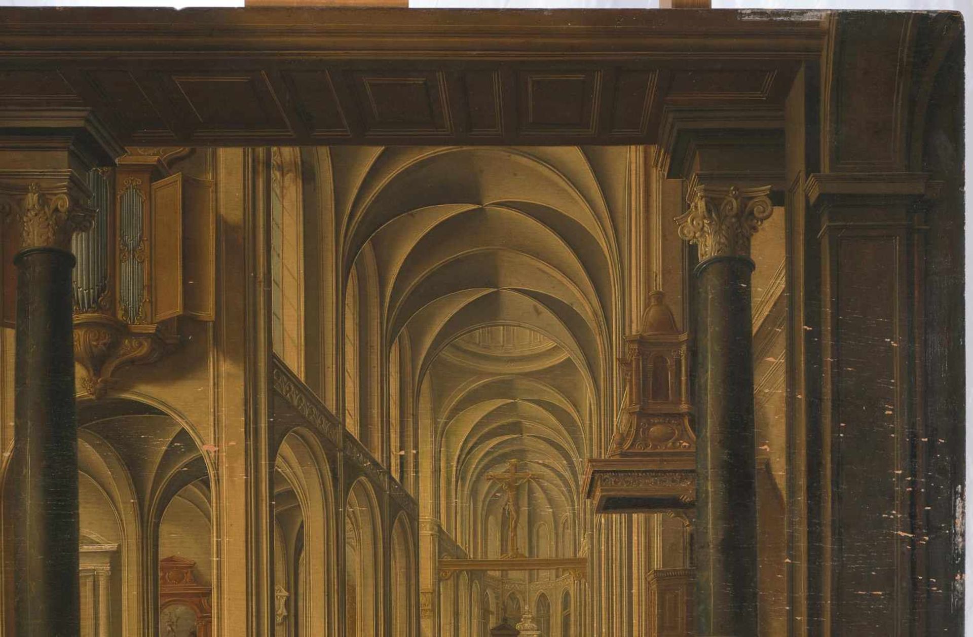 Bassen, Bartholomeus van(Antwerpen 1590–1652 Den Haag)Kircheninterieur mit Figuren. Wohl aus den - Image 5 of 10
