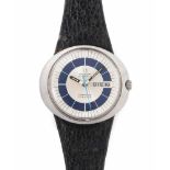 Omaga Dynamic Day-DateRunde, automatische Armbanduhr 70er Jahre in tonneauförmigem Edelstahlgehäuse.