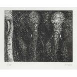 Moore, Henry(Castleford, Yorkshire 1898–1986 London)"Elephants". 1979. Radierung. 13/50. Unten
