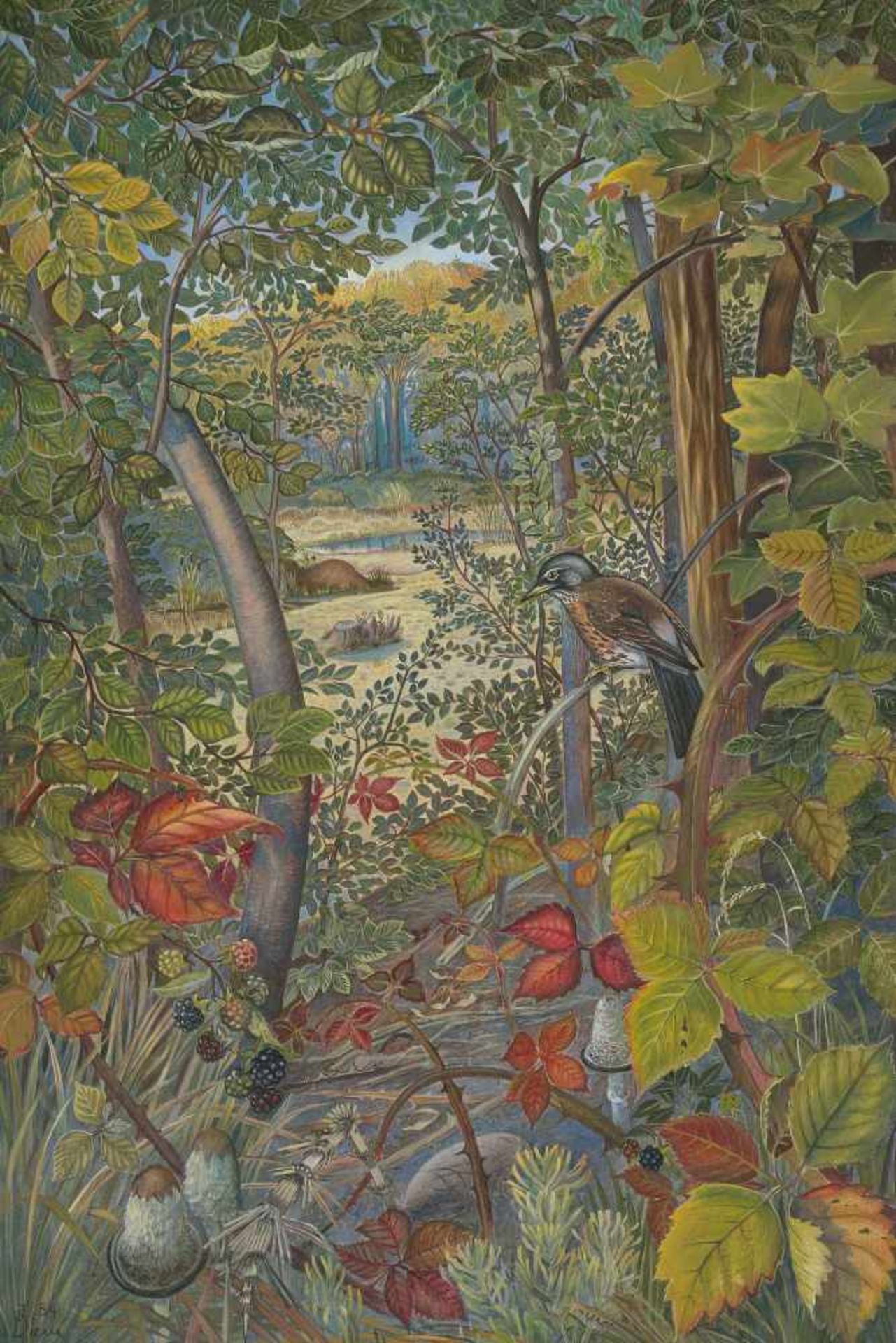 Diem, Johannes(Genf 1924–2010 Berlingen)"Durchblick (Trubenschloo)", 1984. Harzöl und Acryl auf