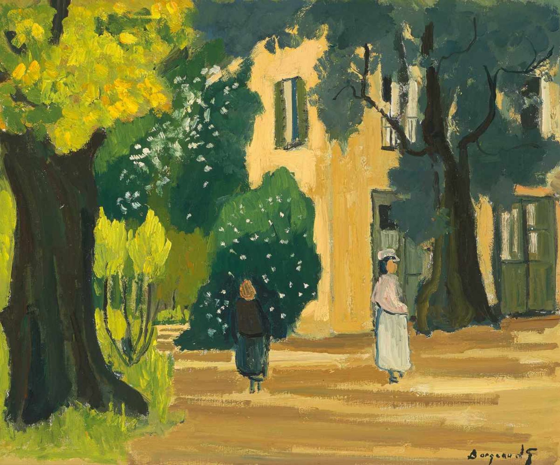 Borgeaud, Georges(Lausanne 1913–1998 Genf)"Chez Renoir", 1981. Öl auf Leinwand. Unten rechts