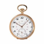 Postala ChronometerRunde, mechanische Taschenuhr um 1920 mit Handaufzug in 585 Gelbgoldgehäuse ca.