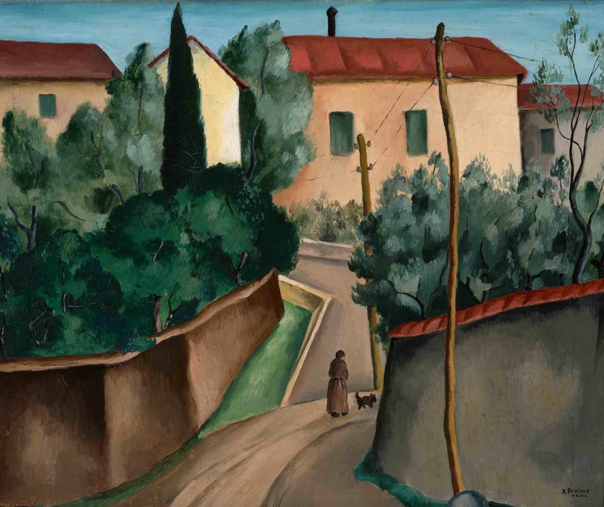 Paresce, René(Genf 1886–1937 Paris)Paesaggio di Toscana. 1923. Öl auf Leinwand. Unten rechts