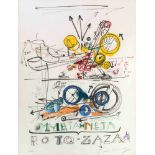 Tinguely, Jean(Fribourg 1925–1992 Fribourg)"Roto-Zaza". Farboffsetlithographie mit Collage und