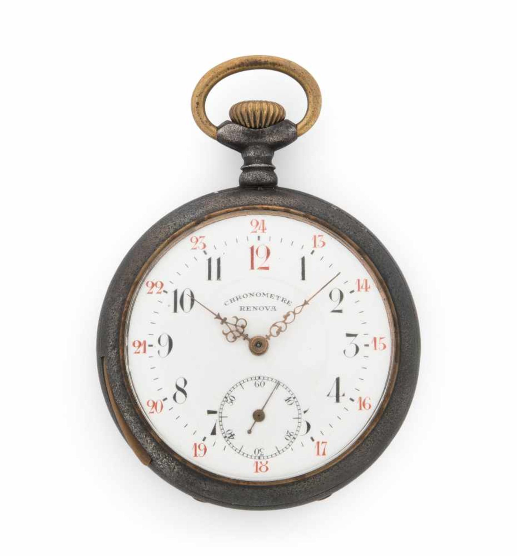 Renova Chronometer Runder, mechanischer Chronometer um 1920 mit Handaufzug und