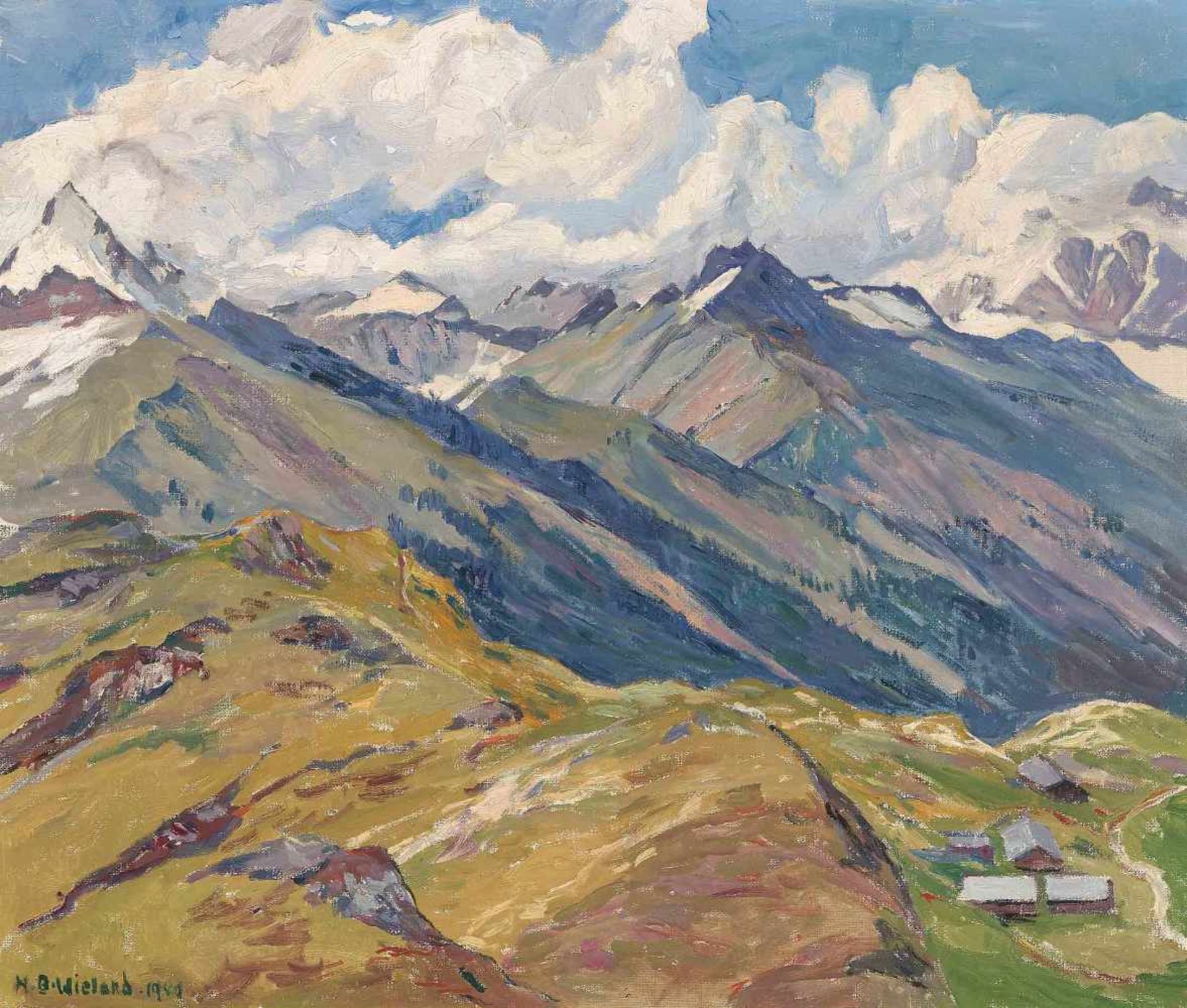 Wieland, Hans Beat (Gallusberg bei Mörschwil 1867–1945 Kriens)"Am Klausenpass", 1940. Öl auf