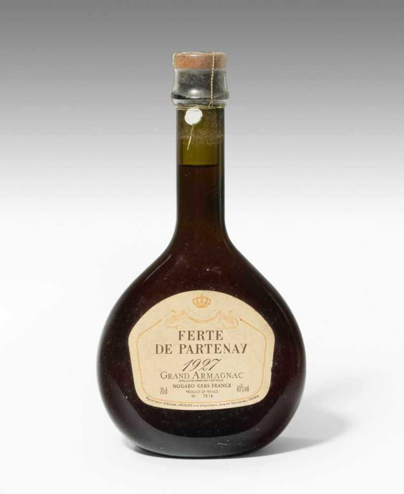 Ferte de Partenay1927. Grand Armagnac. Gers. Orig. Holzkiste. 1 Flasche.