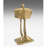 Metzler, Kurt Laurenz(St.Gallen 1941)Businessman. 1979. Bronze, gold patiniert. Auf dem Fuss
