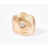 John R. Wullschleger Brillant-RingZürich, 2009. 750 Roségold. 1 Brillant 0.29 ct F/G-If. Gr. 54,