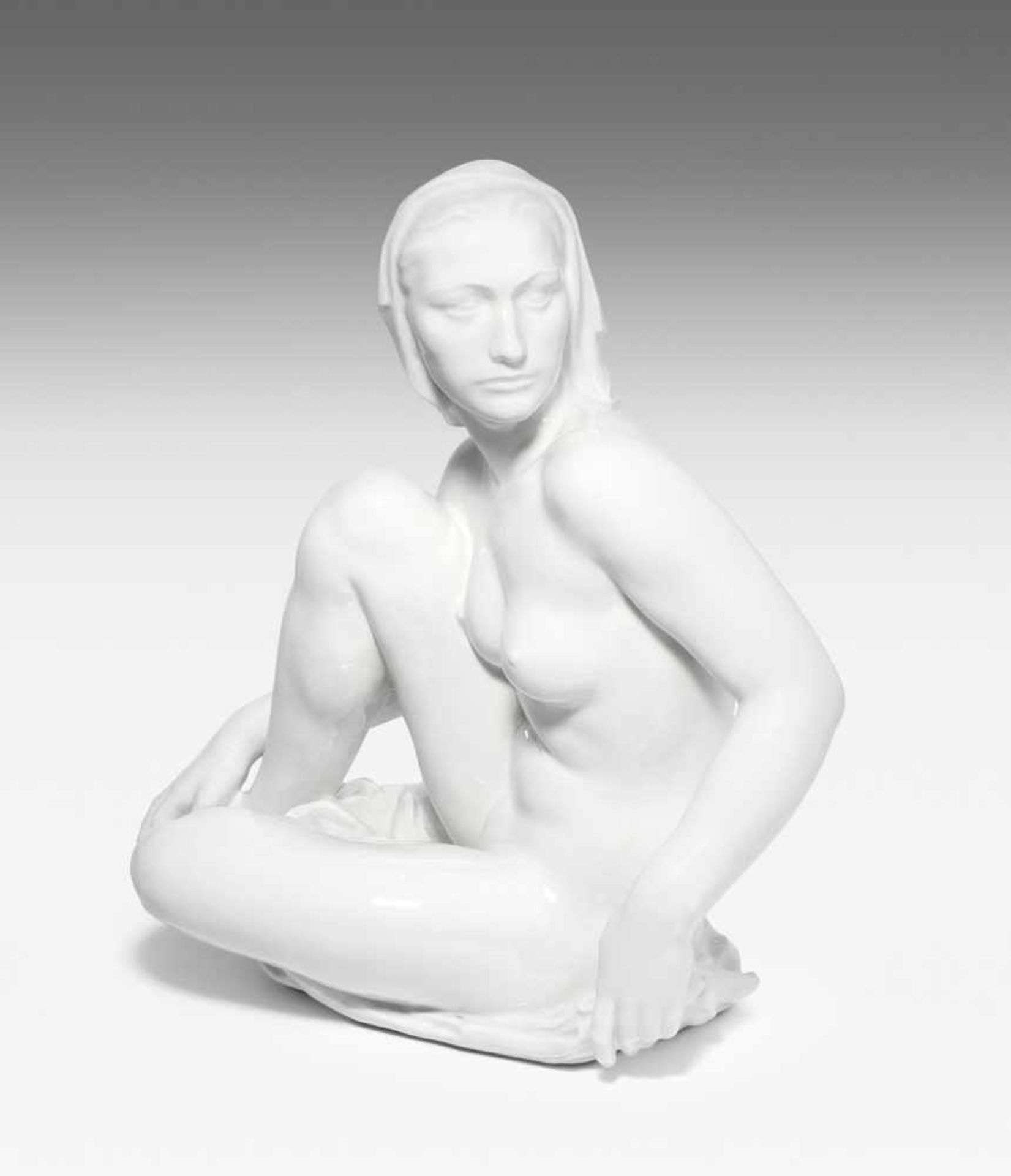 Büste, Meissen"Schauende". Entwurf: Robert Ullmann Wien, 1939, Ausführung um 1940. Porzellan,