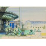 Hilaire, Camille(Metz 1916–2004 Bosc-Roger)Place de la Concorde. Aquarell auf Papier. Unten rechts