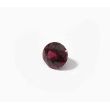 Loser Burma-Spinell1.29 ct, rund fac., rot, unbehandelt. AIG Zertifikat.