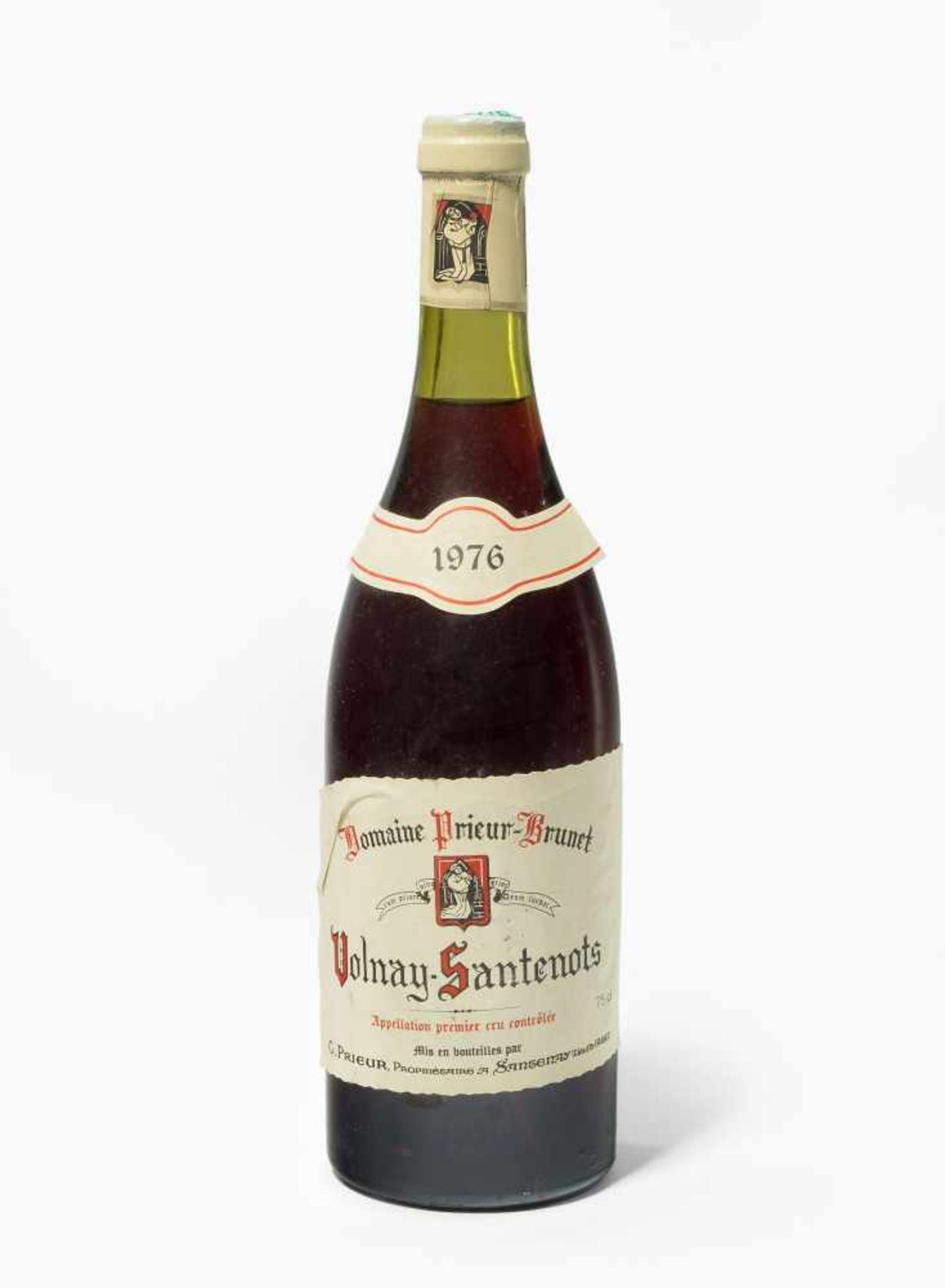 Volnay Santenots1976. 1er Cru. Cote de Beaune. Domaine Prieur Brunet. 9 Flaschen.