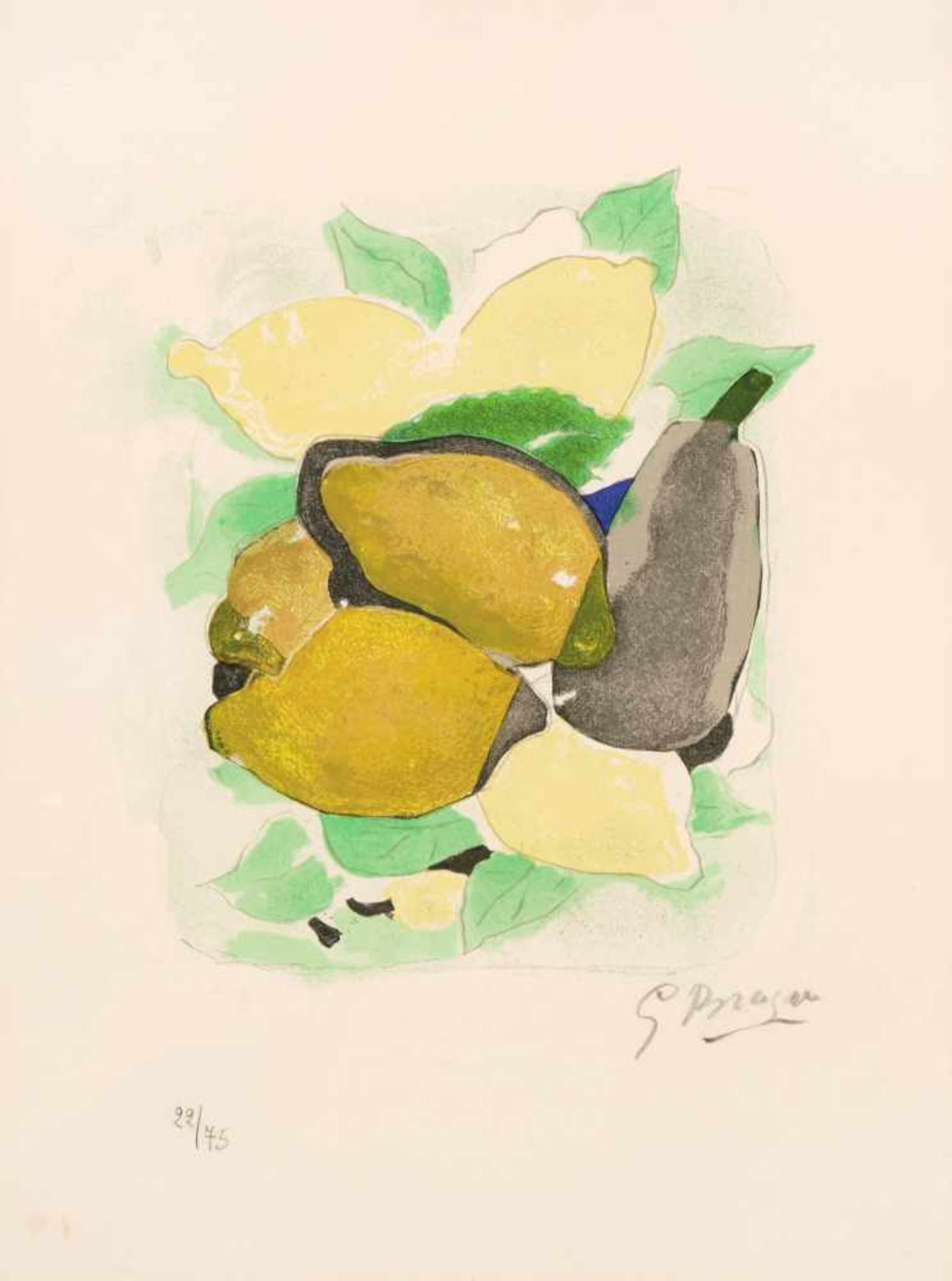 Braque, Georges(Argenteuil sur Seine 1882–1963 Paris)Aus: "Lettera Amorosa", Blatt 2. 1963.
