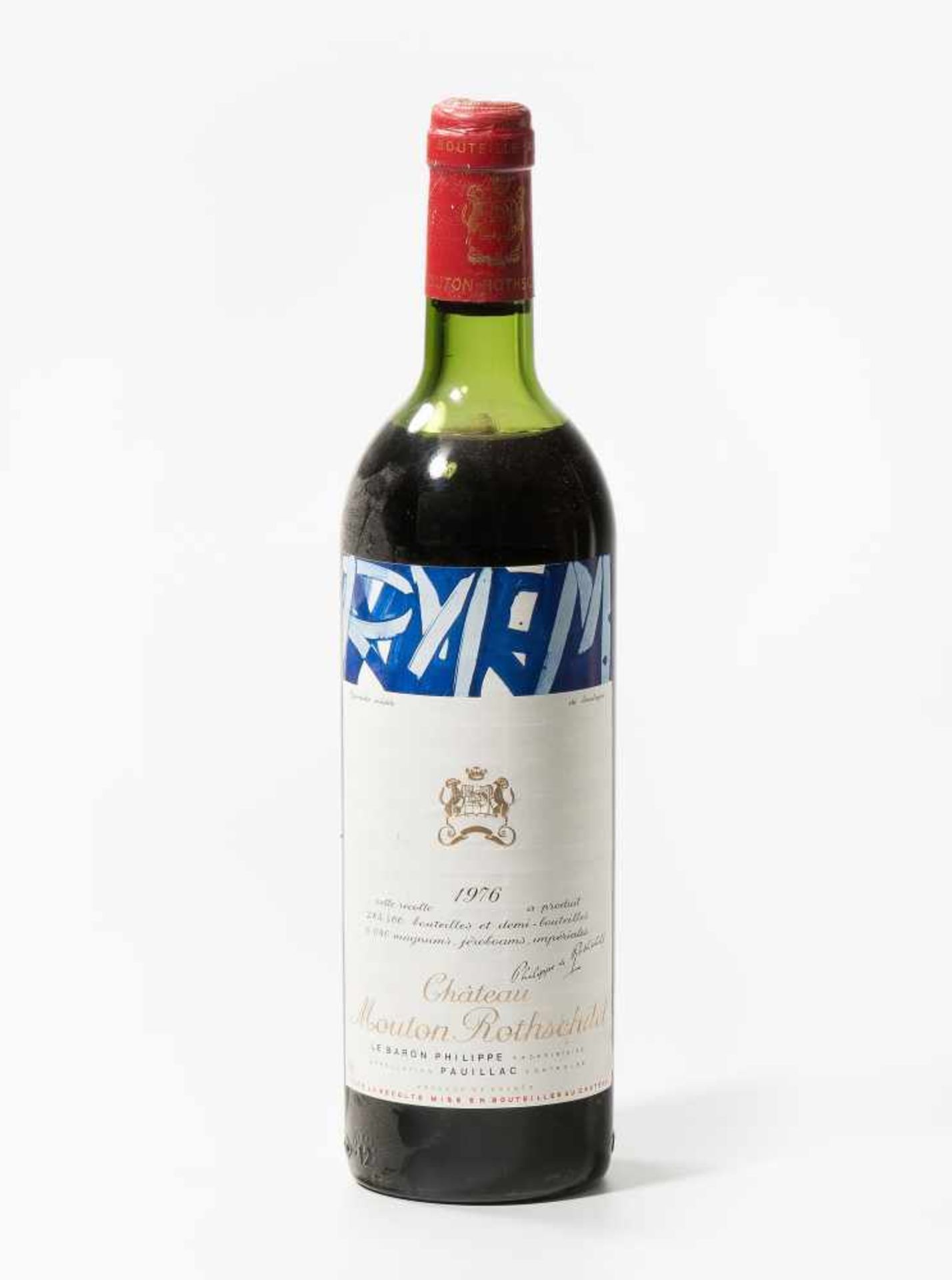 Chateau Mouton Rothschild1976. 1er Grand Cru. Pauillac. 1 Flasche. (Niveau: obere Schulter).