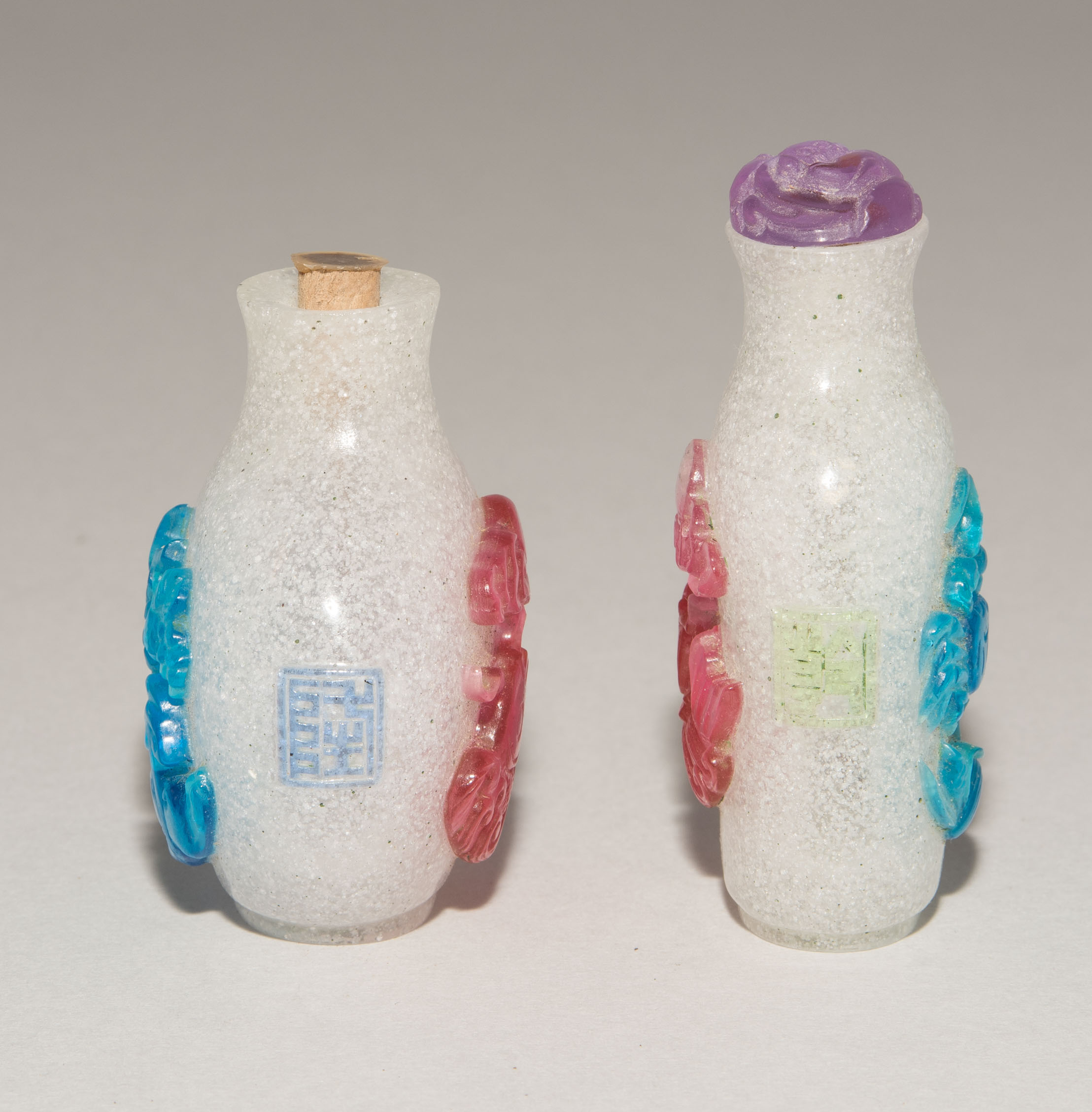 Lot: 4 Überfangglas Snuff Bottles - Bild 4 aus 15