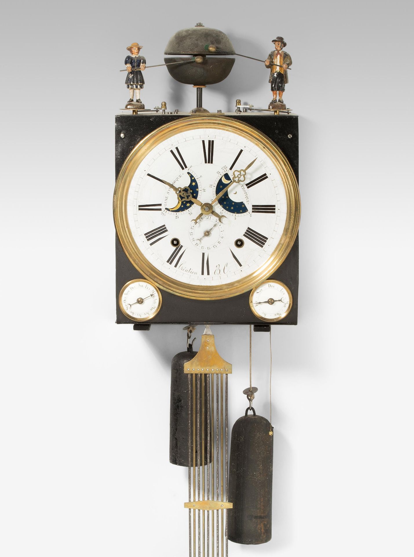 Zwei Glocken Comtoise-Uhr