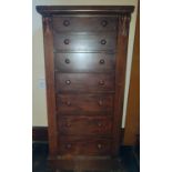 A 19th Century Mahogany Wellington Chest with graduated drawers.