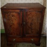 A Georgian mahogany two drawer Side Cabinet. W79 x H94 x D43 cms.