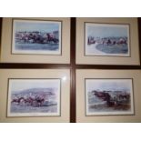 A good set of four signed coloured prints by Roy Lyndsey.