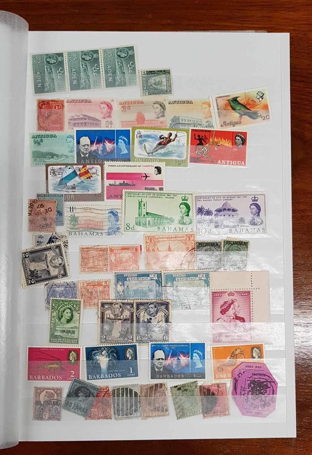 A Stock Book containing Stamps from the British Colonies and Aden through to Zambia. - Image 2 of 6