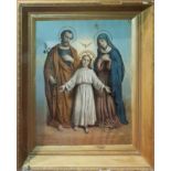 A very large Picture of Joseph, Mary and Jesus in a Gilt frame.
