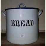 A large Enamel Bread Bin.