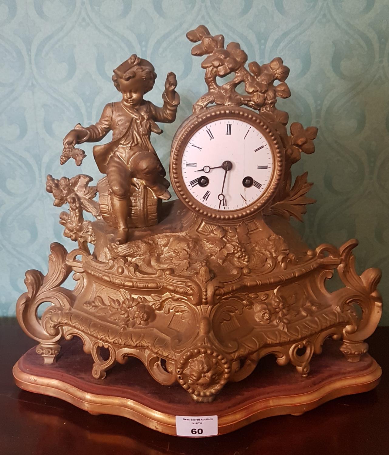 A late 19th Century Mantle Clock.