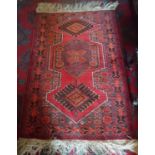 A Persian Rug with allover decoration.