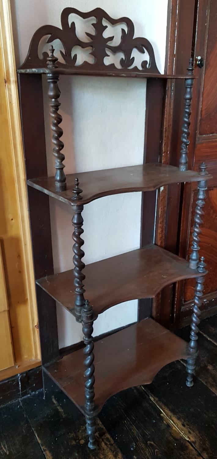 A 19th Century Rosewood Four Tier Whatnot. - Image 2 of 2