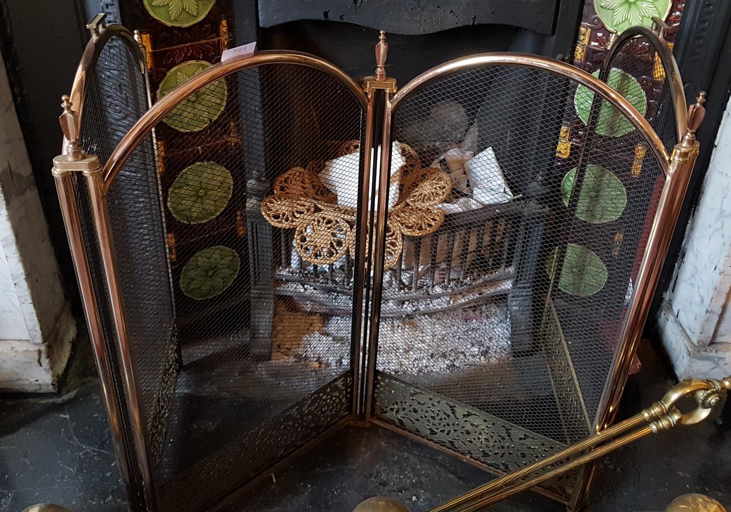 Withdrawn: A 19th Century cast iron Skillet and a Firescreen.