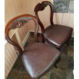 A set of five 19th mahogany balloon back Chairs.