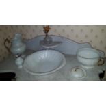 A 19th Century Washbowl, Set of Bowls, Jug, Po and Soap Dishes.