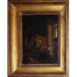 Attributed to Adrain Brower an 18th/19th Century Oil on Board of a tavern interior with people