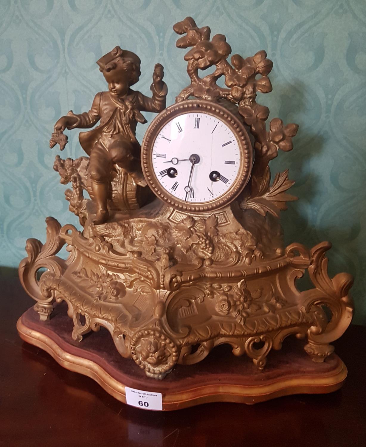 A late 19th Century Mantle Clock. - Image 2 of 2