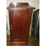 A 19th Century Mahogany Locker and Mirror.