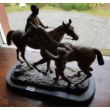 A 19th Century Casting of Race Horses H 33 cms.