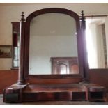 A William IV Mahogany Crutch Mirror.