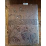 A lovely Leather Embossed 19th Century Photo Album with a large quantity of Photographs, some