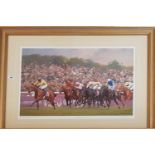 Sea The Stars winning the Pri De'Larc De Triomphe, signed by John Oxx, and Michael Kinnane, 68 x