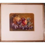 A 19th Century Watercolour of a still life of fruit.