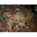 A Decorative Retro Table with a barrel top.