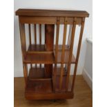 A good Edwardian Mahogany and Inlaid Revolving Bookcase.