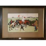 A good coloured Print of a point to point by Lionel Edwards.